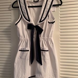 Glam couture Romper blue and white